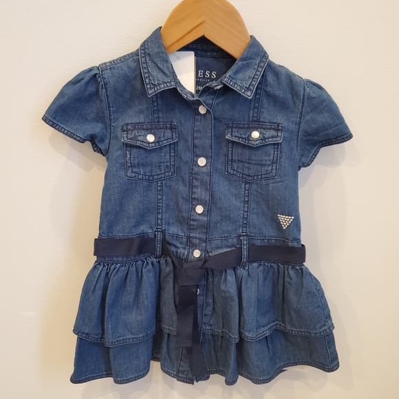 Baby girl's Denim dress and Bloomer Set - Picture 3 of 6